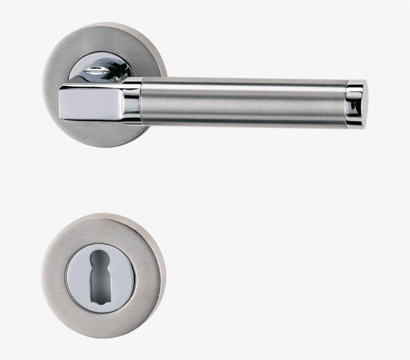 Freigestelltes Produktbild Im Idealen Blickwinkel Fotografiert - Griffwerk Wechselgarnitur Laronda Chrom-perla Silbermatt, transparent png