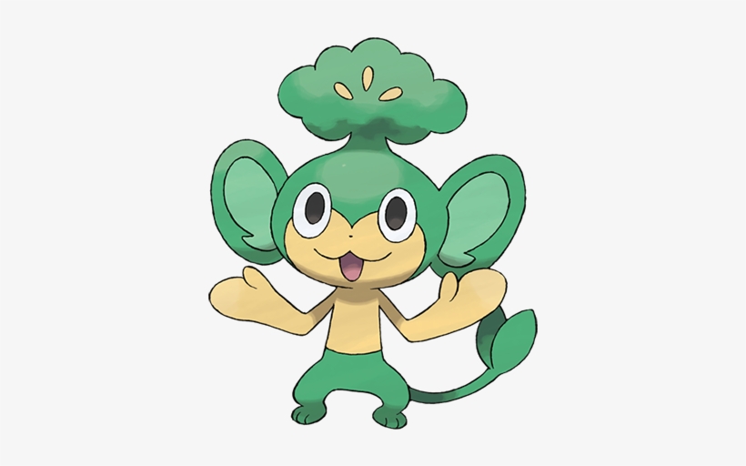It Shares The Leaf On Its Head With Weary-looking Pokémon - Pokemon Pansage, transparent png