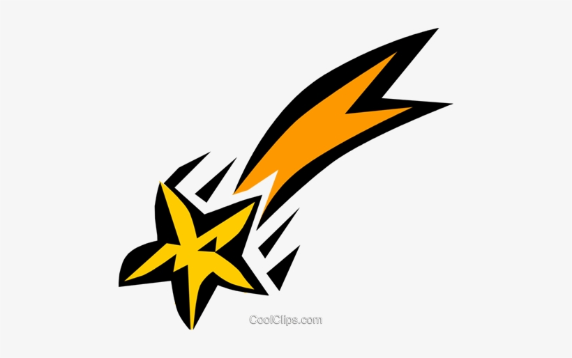 Shooting Star Royalty Free Vector Clip Art Illustration - Shooting Star, transparent png