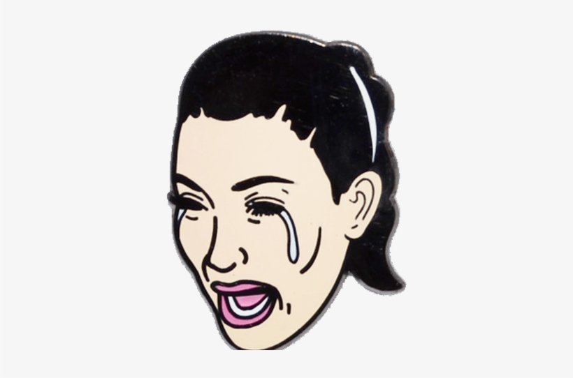 Crying Kim Pinhype - Kim Kardashian Emoji Hd, transparent png