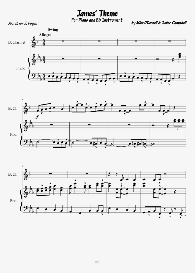 James' Theme Sheet Music Composed By By Mike O'donnell - Stars And Stripes Solo, transparent png