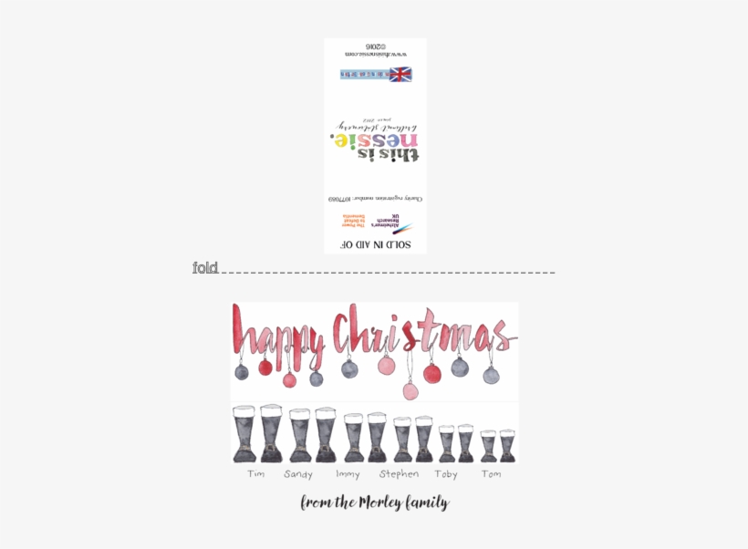 Cards - Personalised Welly Boot Family Christmas Cards, transparent png