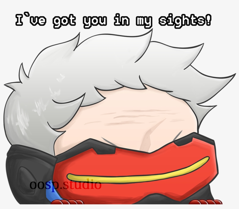 Soldier 76 Overwatch Peeking - Cartoon, transparent png