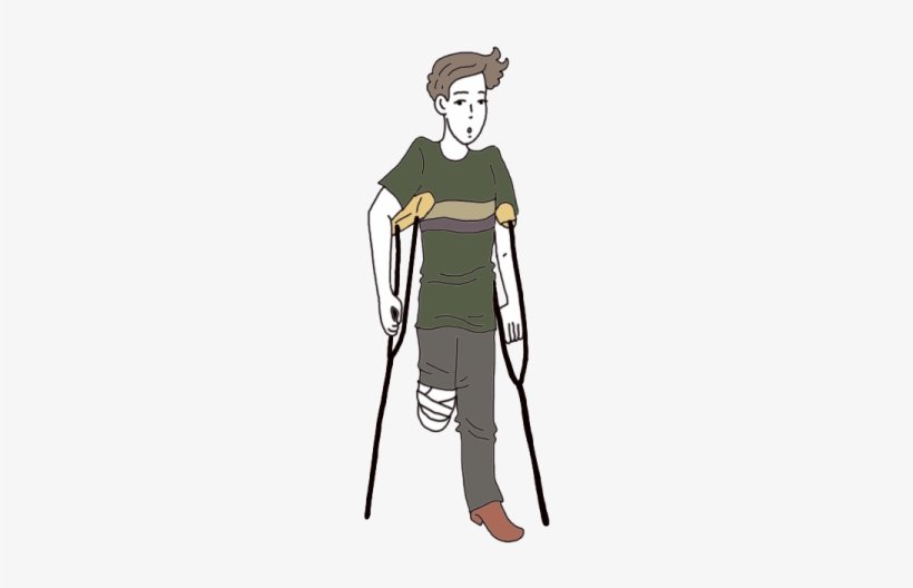 Dreaming And Meanings Amputation - Leg Amputation Cartoon, transparent png