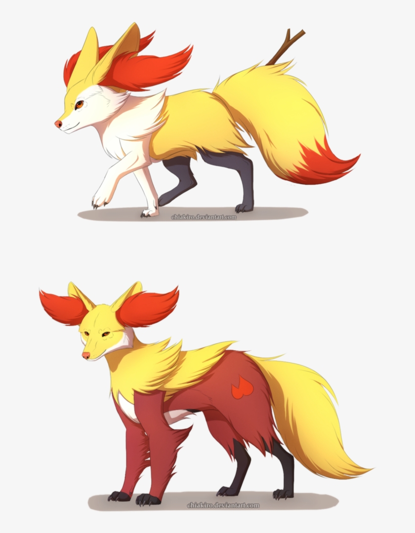 Braixen And Delphox , - Delphox On All Fours, transparent png