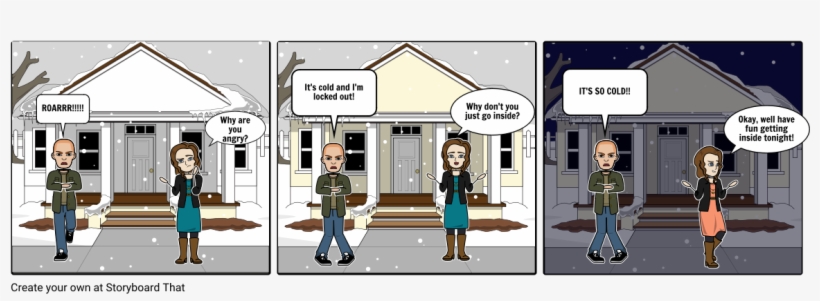 Angry Guy Is Cold - Storyboard, transparent png
