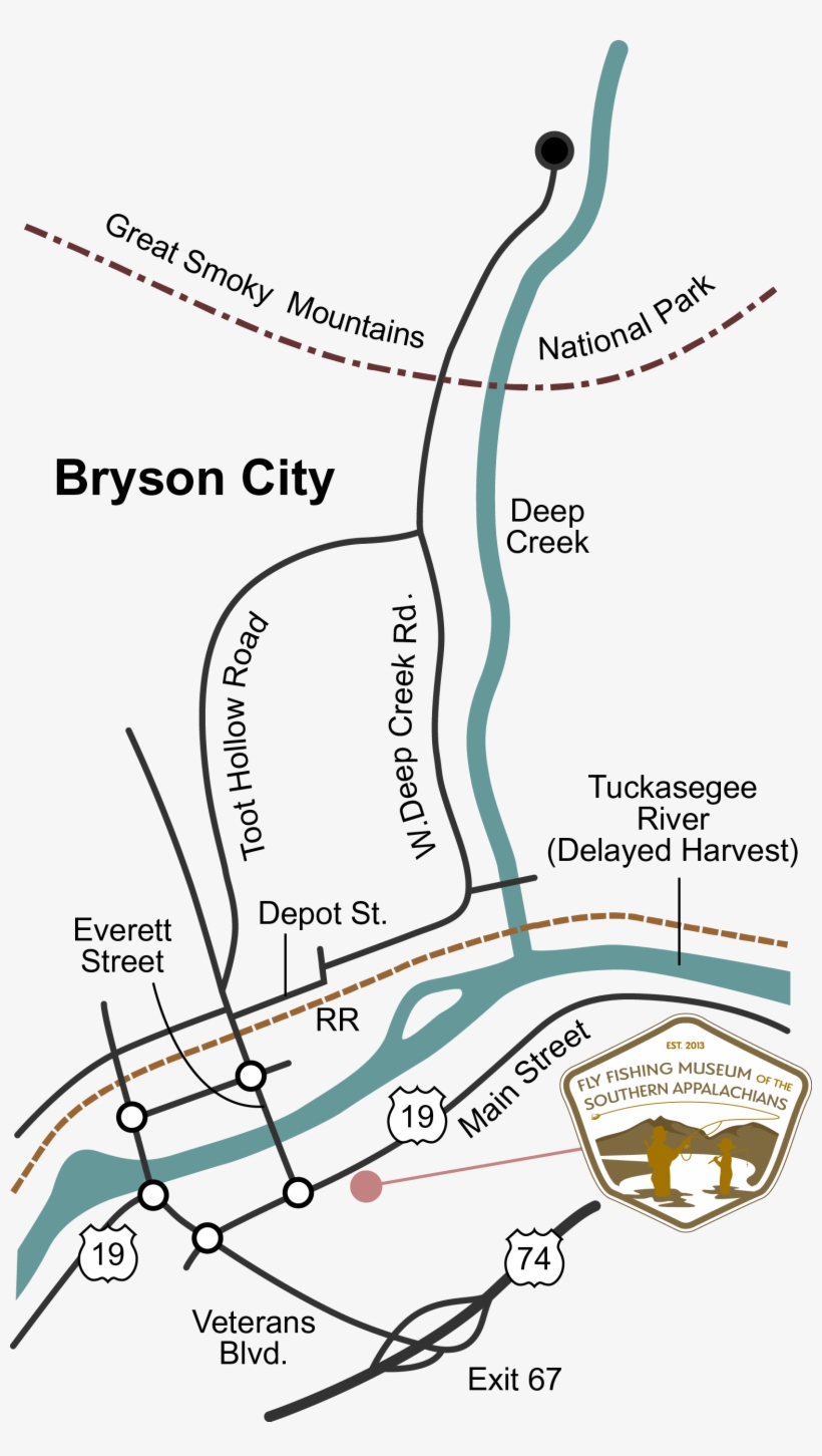 The Fly Fishing Museum Of The Southern Appalachians - Map, transparent png