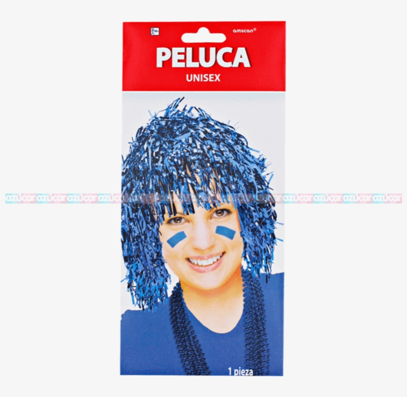 Granmark Peluca Metalica Azul 3/1 Granmark - Amscan 80s Disco Blue Foil Party Wig, transparent png