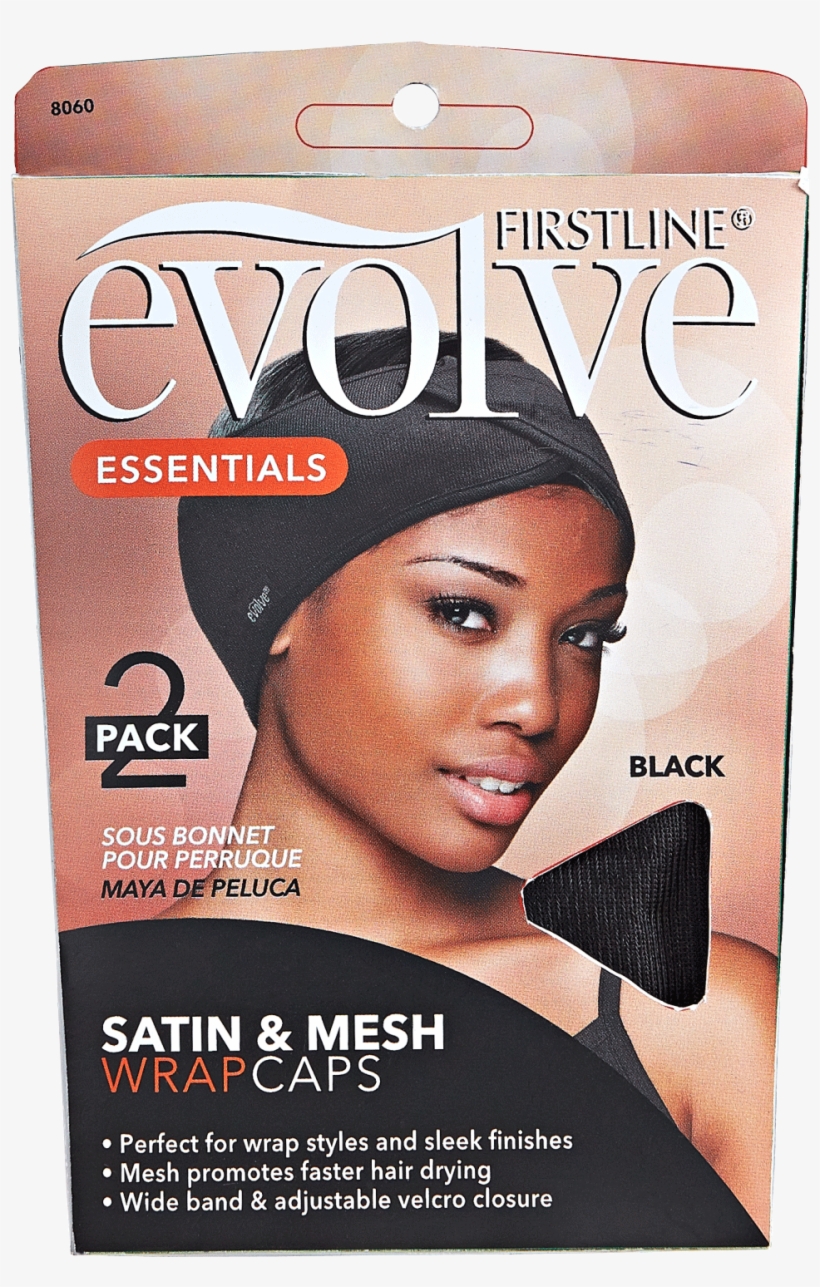 Evolve Black Go Satin Wrap Cap, transparent png