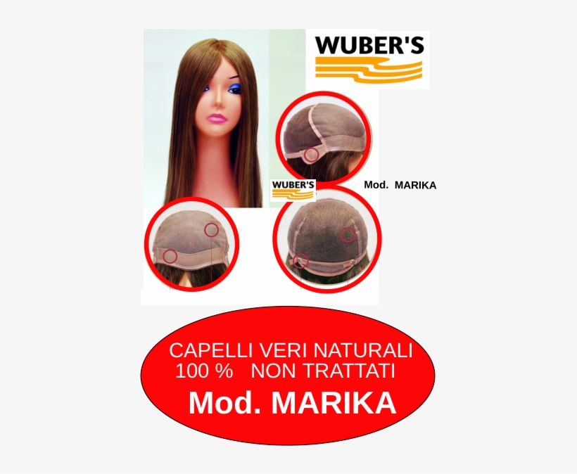 Marika Peluca Cabello Pelo Natural 100% Totalmente - Wig, transparent png