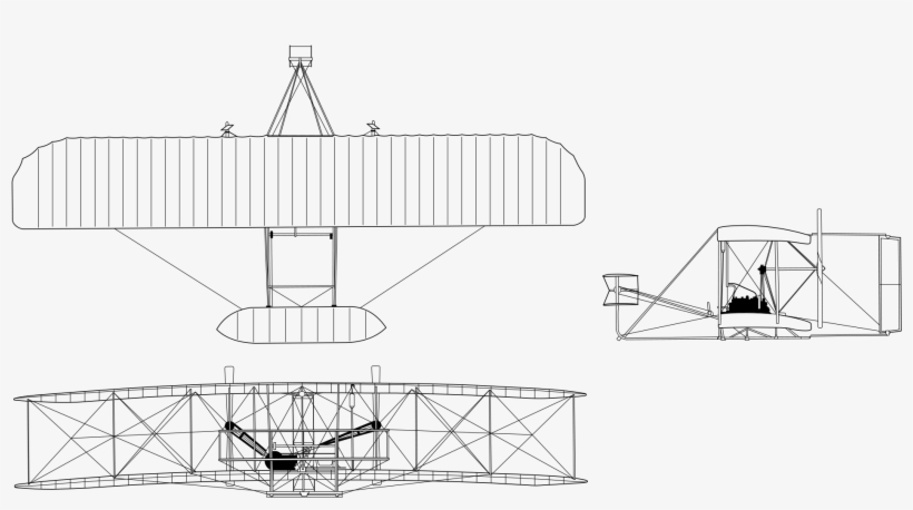 Open - Avion De Los Hermanos Wright Dibujo Png, transparent png