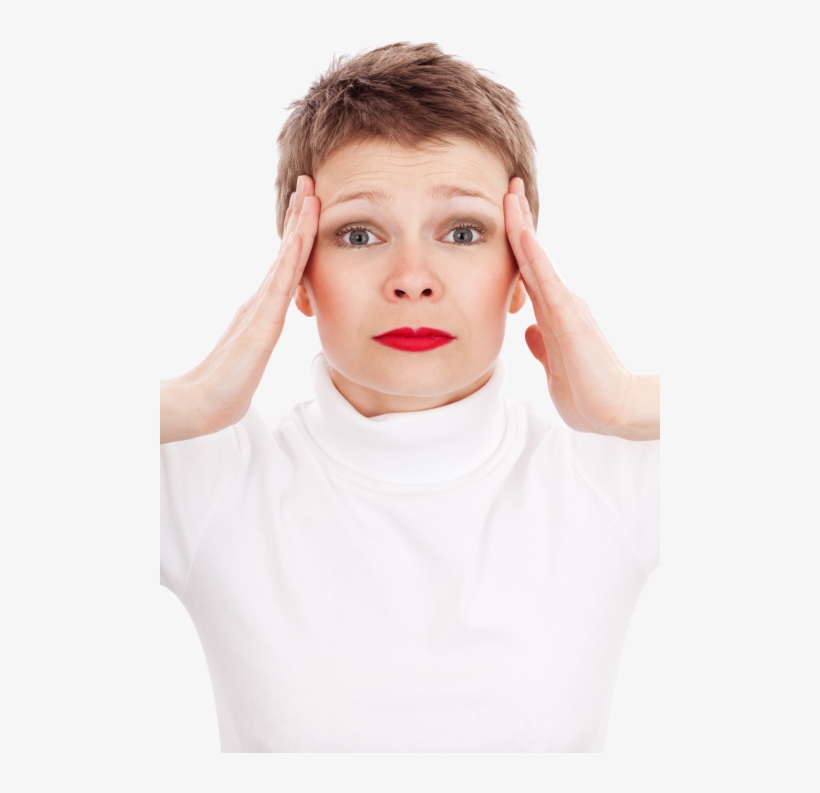 Close Up Portrait Of Woman Suffering From Headache - Headache Transparent Png, transparent png