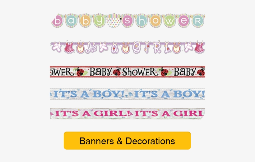 Banners & Decor - 12ft Foil Ladybug Baby Shower Banner, transparent png