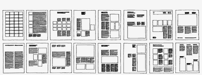 Some Of Joseph Müller-brockmann's Hand Sketches From - Publication Design Sketch, transparent png