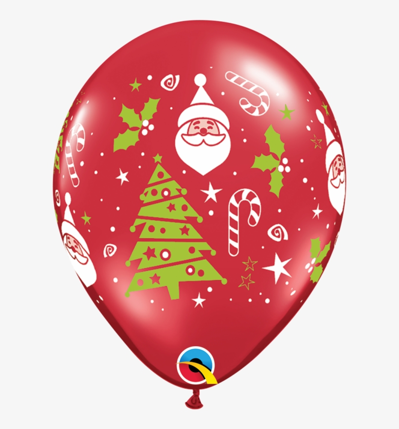 Iva Incluído - Qualatex 11" - Santa & Christmas Trees, transparent png