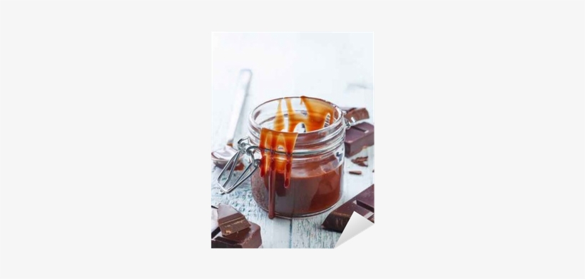 Vinilo Pixerstick Chocolate Derretido En Un Tarro De - Chocolate, transparent png