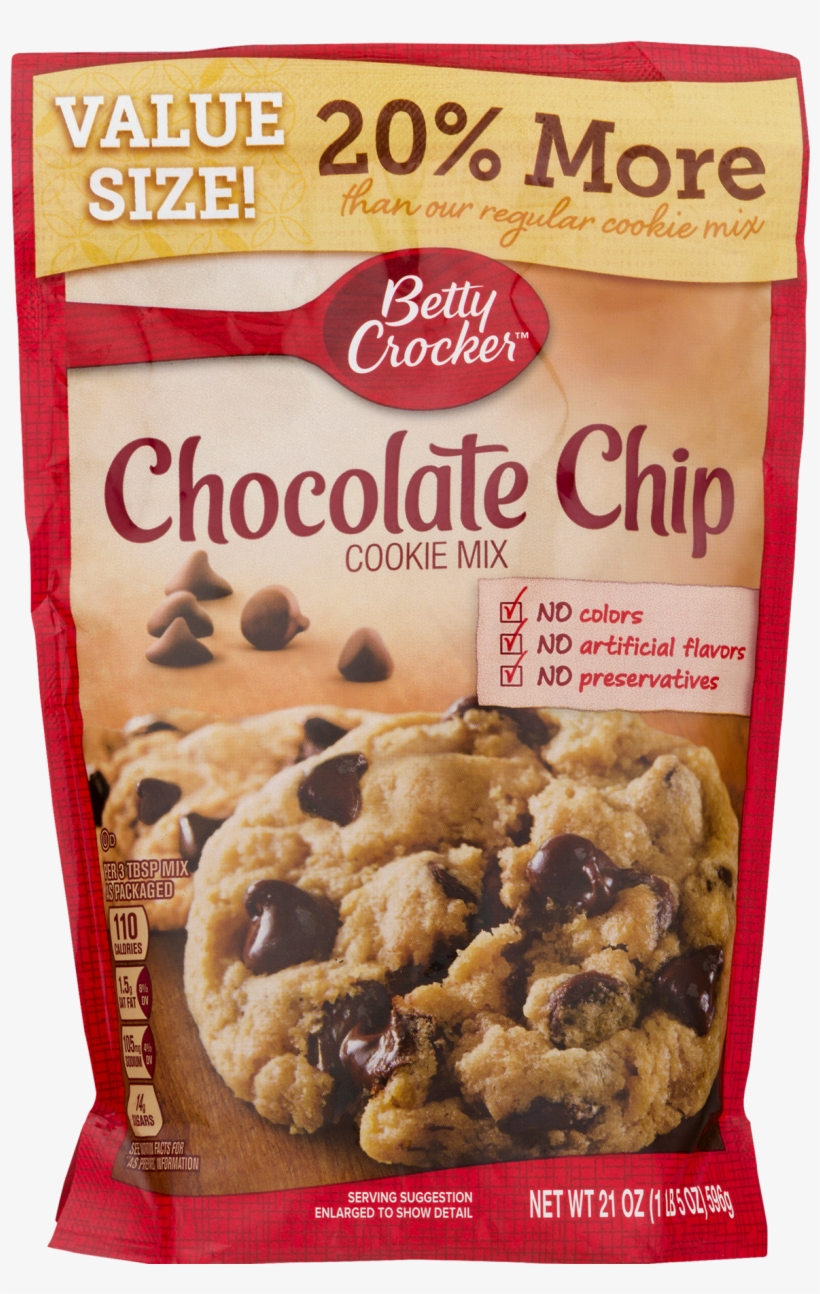Betty Crocker Chocolate Chip Cookie Mix, 21 Oz - Chocolate Chip Cookies Mix, transparent png