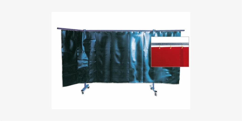 Biombo De 3 Piezas Con Cortina Lama - Fahrbare Schutzwand M. Folienvorhang, 3-tlg., Rot, transparent png
