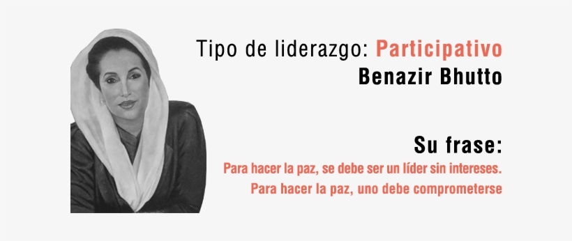 Tipo De Liderazgo De Benazir Bhutto - Benazir Bhutto, transparent png