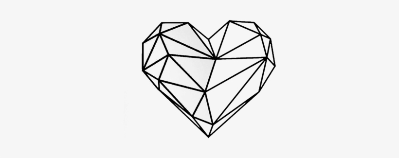 Cor Do Fundo - Geometric Heart Shape, transparent png