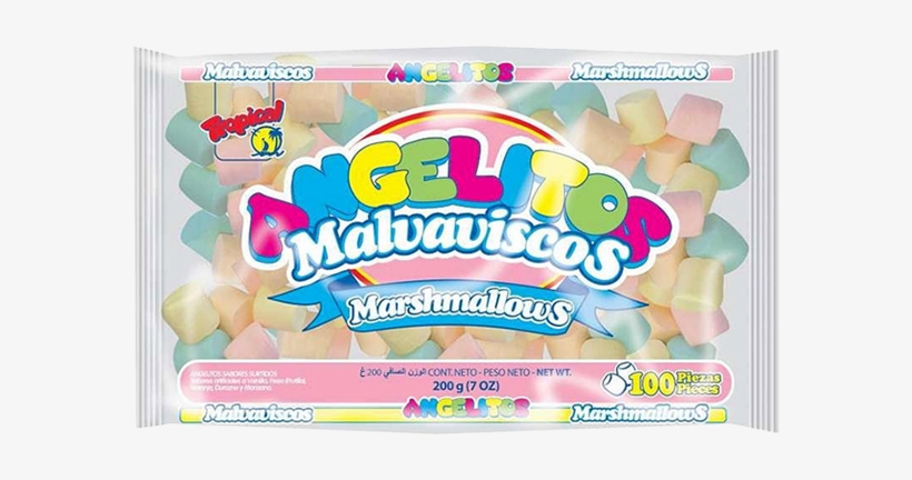 Malvaviscos Angelitos Surtidos 100u 200g - Marshmallow, transparent png
