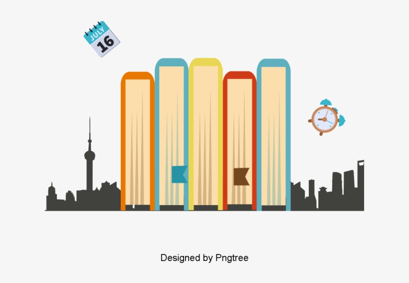 Simple Diseño Grafico De Libros Pintados A Mano - Psd, transparent png