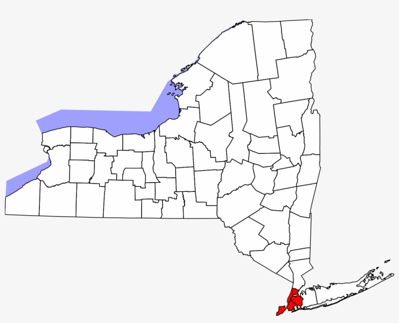 Localización Dentro Del Estado De Nueva York - New York City On Map Of New York, transparent png