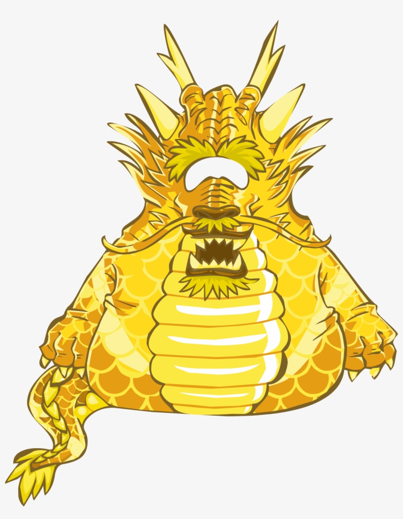 Ancient Gold Dragon - Club Penguin Gold, transparent png