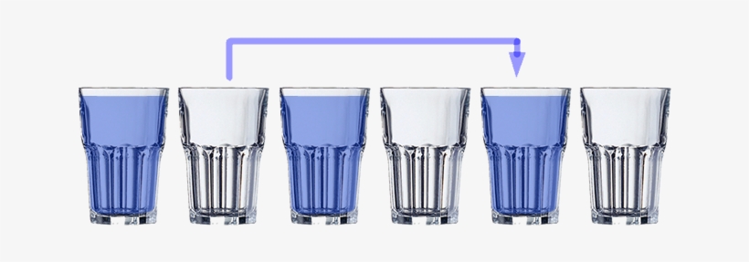 Ver Solución - Acertijo De Los 6 Vasos De Agua, transparent png