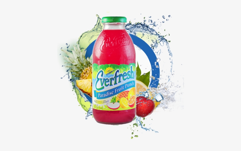 100% Juice Paradise Fruit Punch - Everfresh Lemonade, 10% Juice 16fl Oz, transparent png