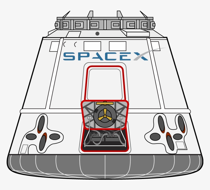 Cargodragon Capsuleonly Space 300dpi - Space Capsule Clipart, transparent png
