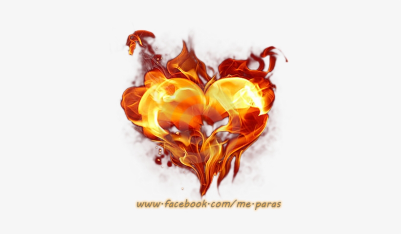 Llamas De Fuego Romántico Psd - Горящее Сердце Png, transparent png