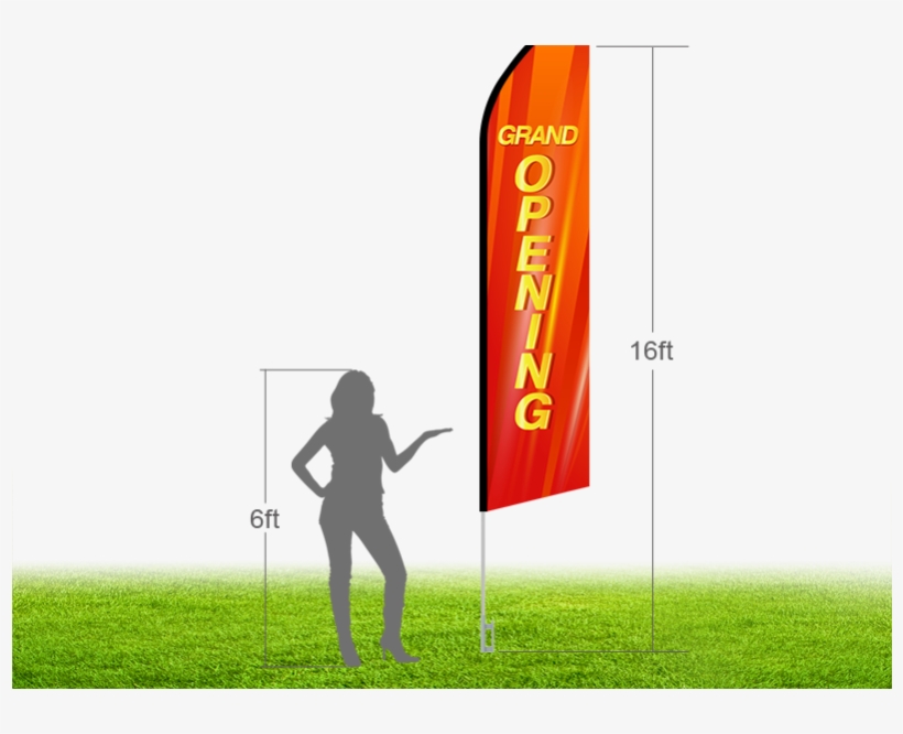16ft Grand Opening Stock Swooper Flag With Ground Stake - Color Blind And In Love! [book], transparent png