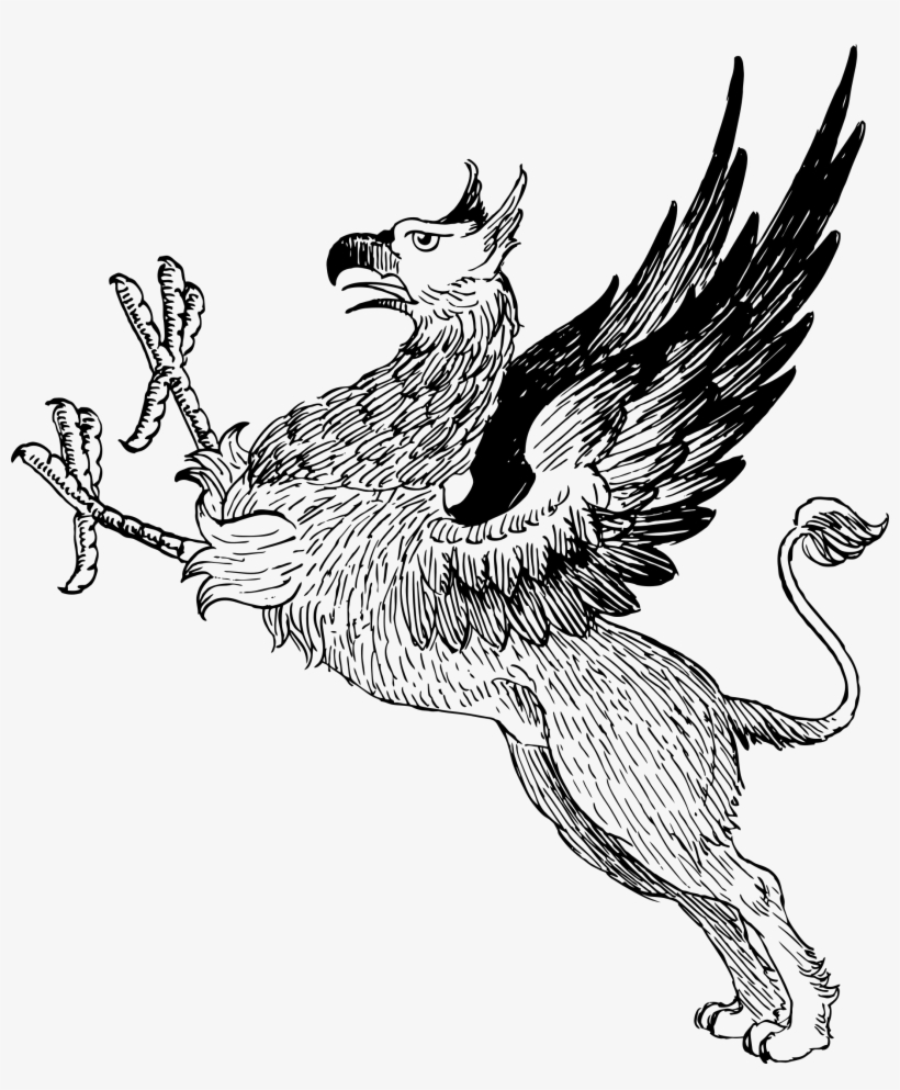 This Free Icons Png Design Of Vintage Griffin Line, transparent png