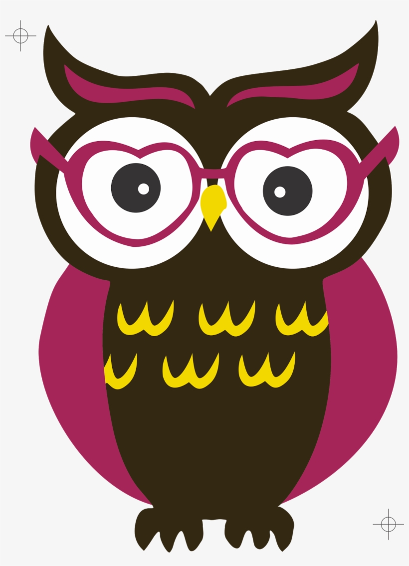 Búho Con Lentes De Corazón - Dibujos De Búhos Con Lentes, transparent png