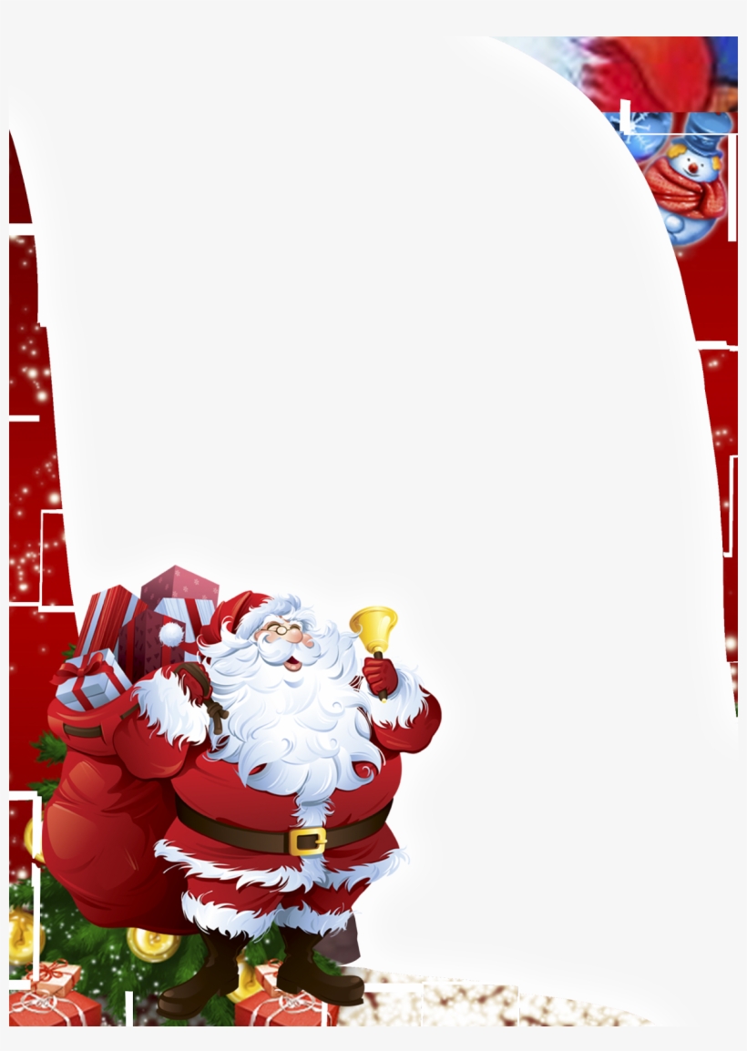 Moldura Papai Noel Em Png, transparent png