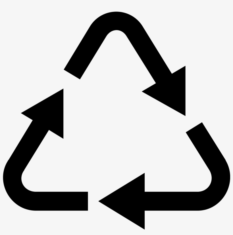 The Logo Is Made Of Three Arrows That Are Arranged - Recycling Icon, transparent png