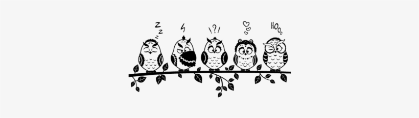 Winhappyhome Cute Owls Wall Art Stickers For Bedroom, transparent png