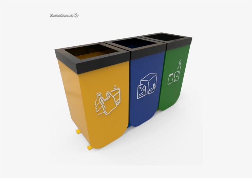 Nykoping Cubos De Reciclaje Con 3 Papeleras Separadoras - Urbaniere Nykoping B Waste Recycling In Metal Buckets, transparent png