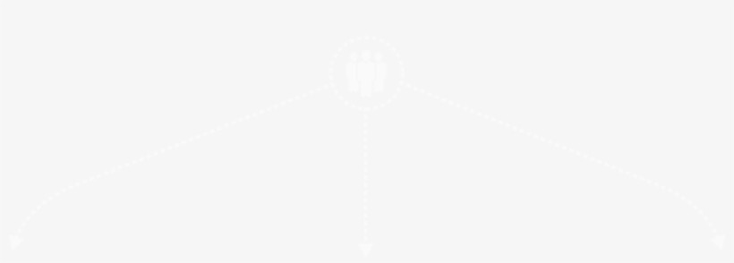 A Graphic Of Three Arrows At The End Of Dotted Lines - Illustration, transparent png