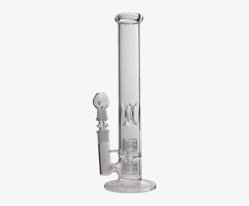 Clear Glass Dab Rig Bong With Percolator & Ice Catcher - Bong, transparent png