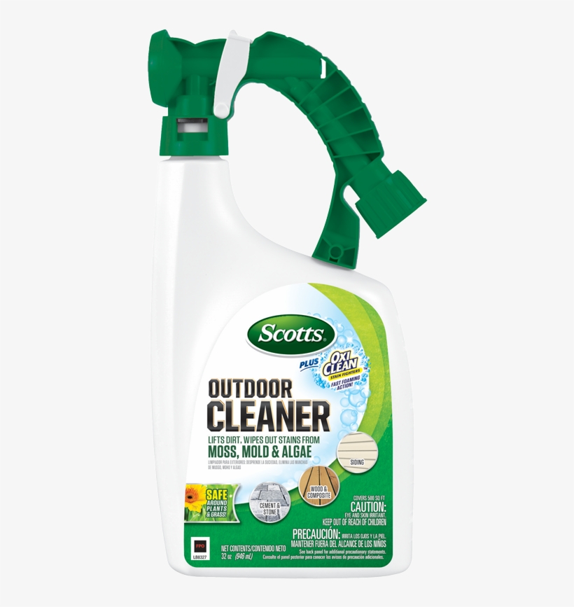 Scotts® Outdoor Cleaner Plus Oxiclean™ Ready To Spray - Scotts 51062 Plus Oxi Outdoor Cleaner, 32 Oz, transparent png