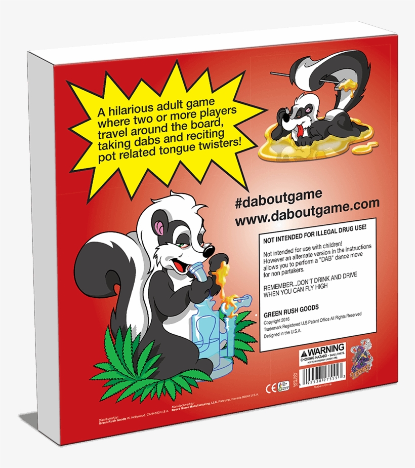 Dab Out Marijuana Board Game Box - Game, transparent png