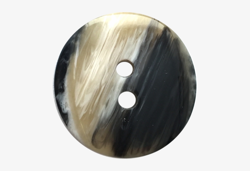 Designer Coat Button, 1" Black/tans 2-hole Round " - Coat, transparent png