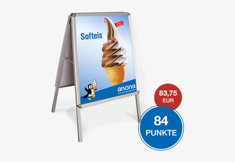 Standing Poster Frame - Softeis, transparent png