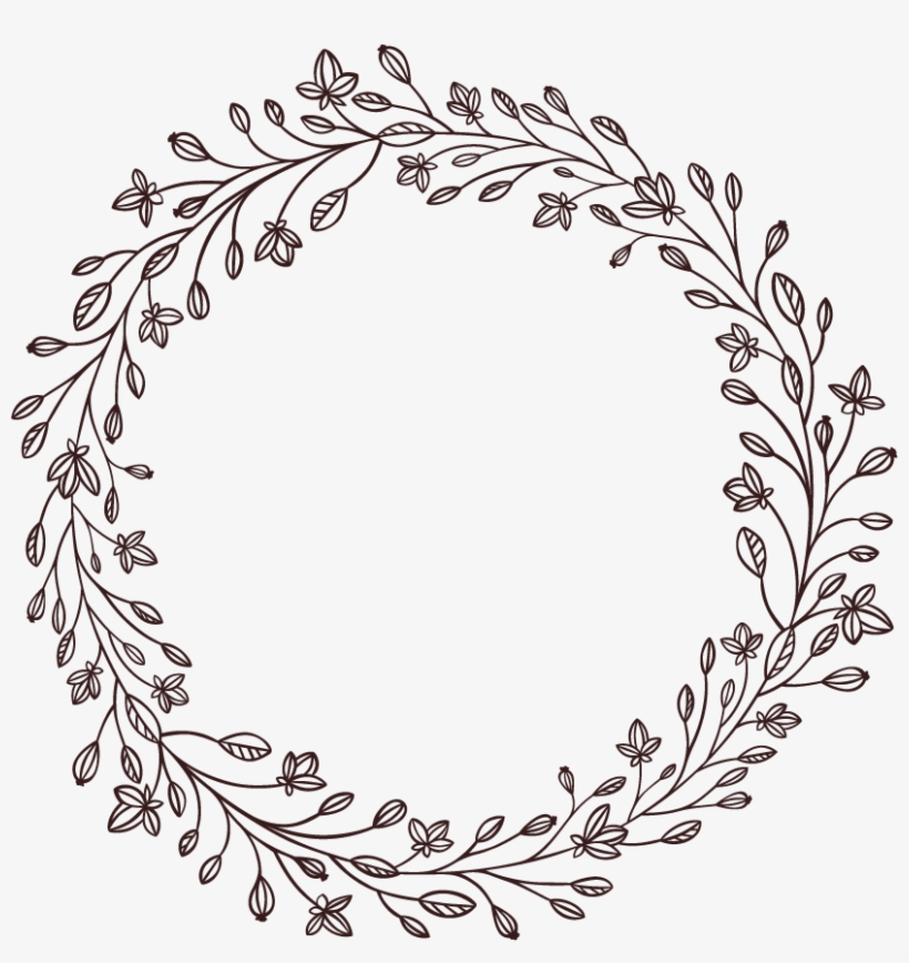 Stick Wreath Black And White, transparent png