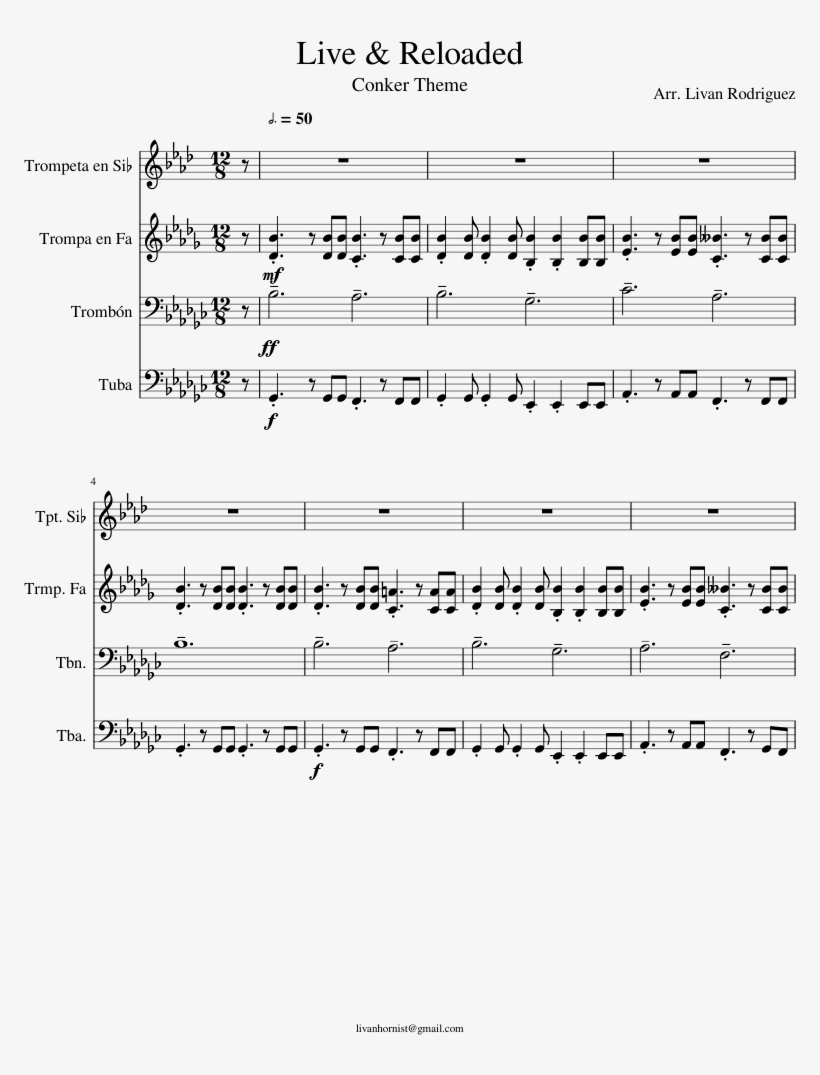 Live & Reloaded Sheet Music Composed By Arr Sheet Music 850x1100