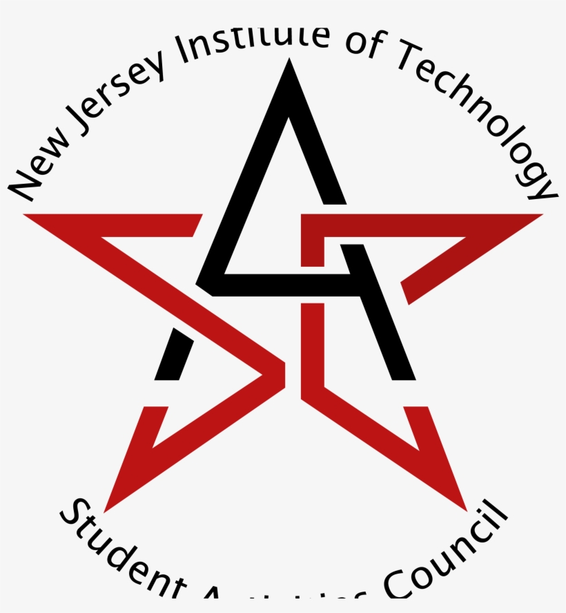 Njit Sac - Communist Star Black And White, transparent png