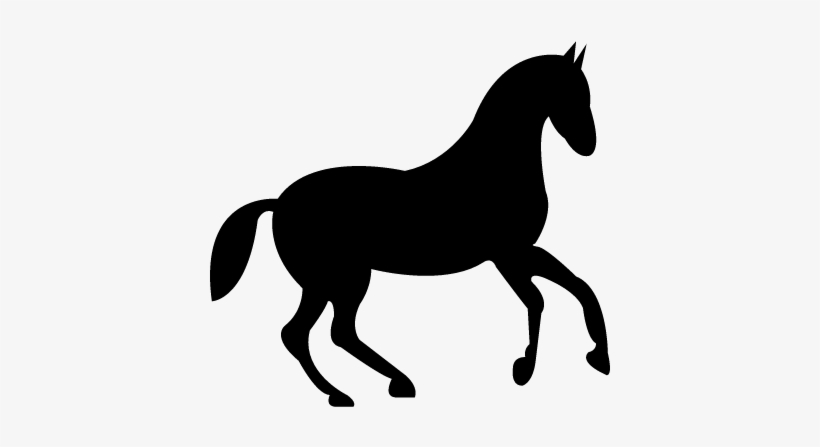 Dancing Race Black Horse Vector - Horse Stencil, transparent png