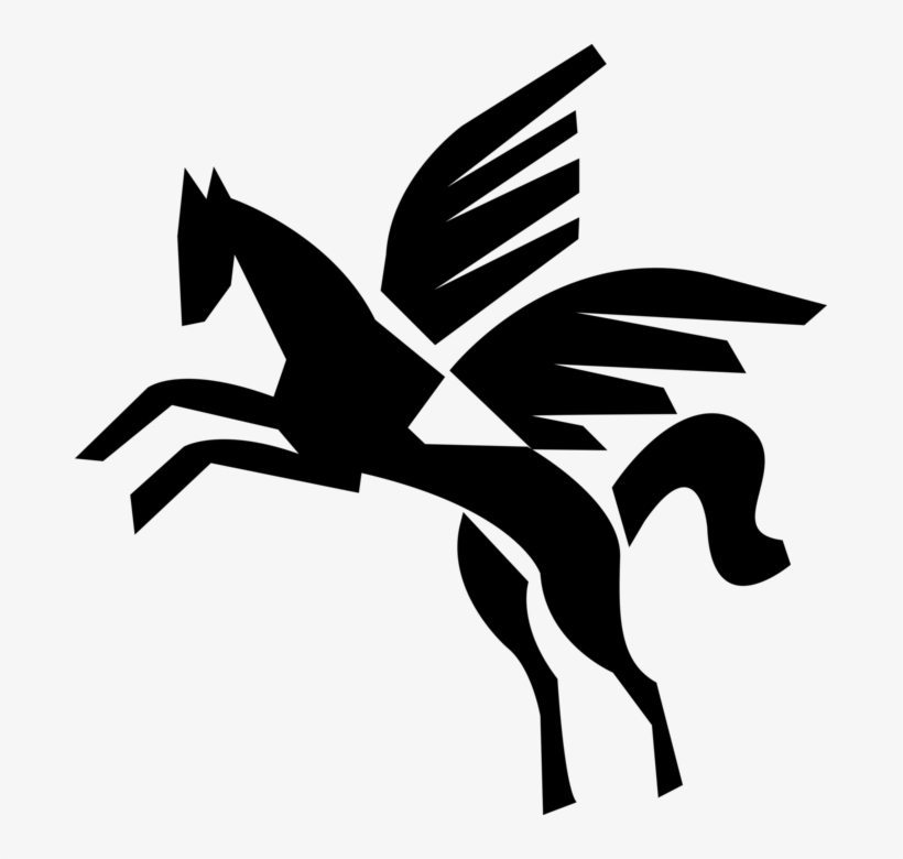 Vector Illustration Of Pegasus Winged Divine Stallion, transparent png